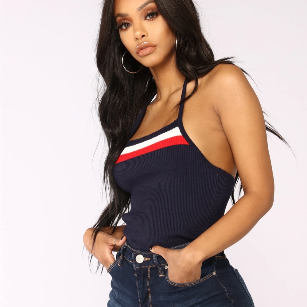 Striped fashion nova top